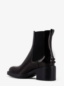 Tod's Women's Gomma T60 Leather Ankle Boots Black