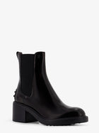 Tod's Women's Gomma T60 Leather Ankle Boots Black, view 2