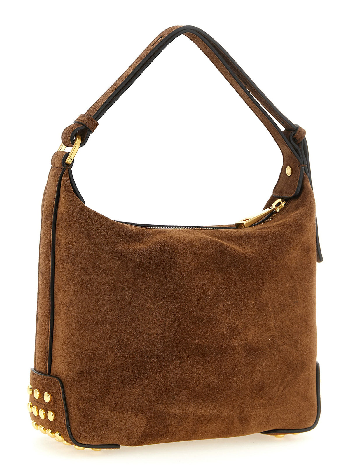 Tod's Gommini Mini Suede Shoulder Bag Brown, view 2