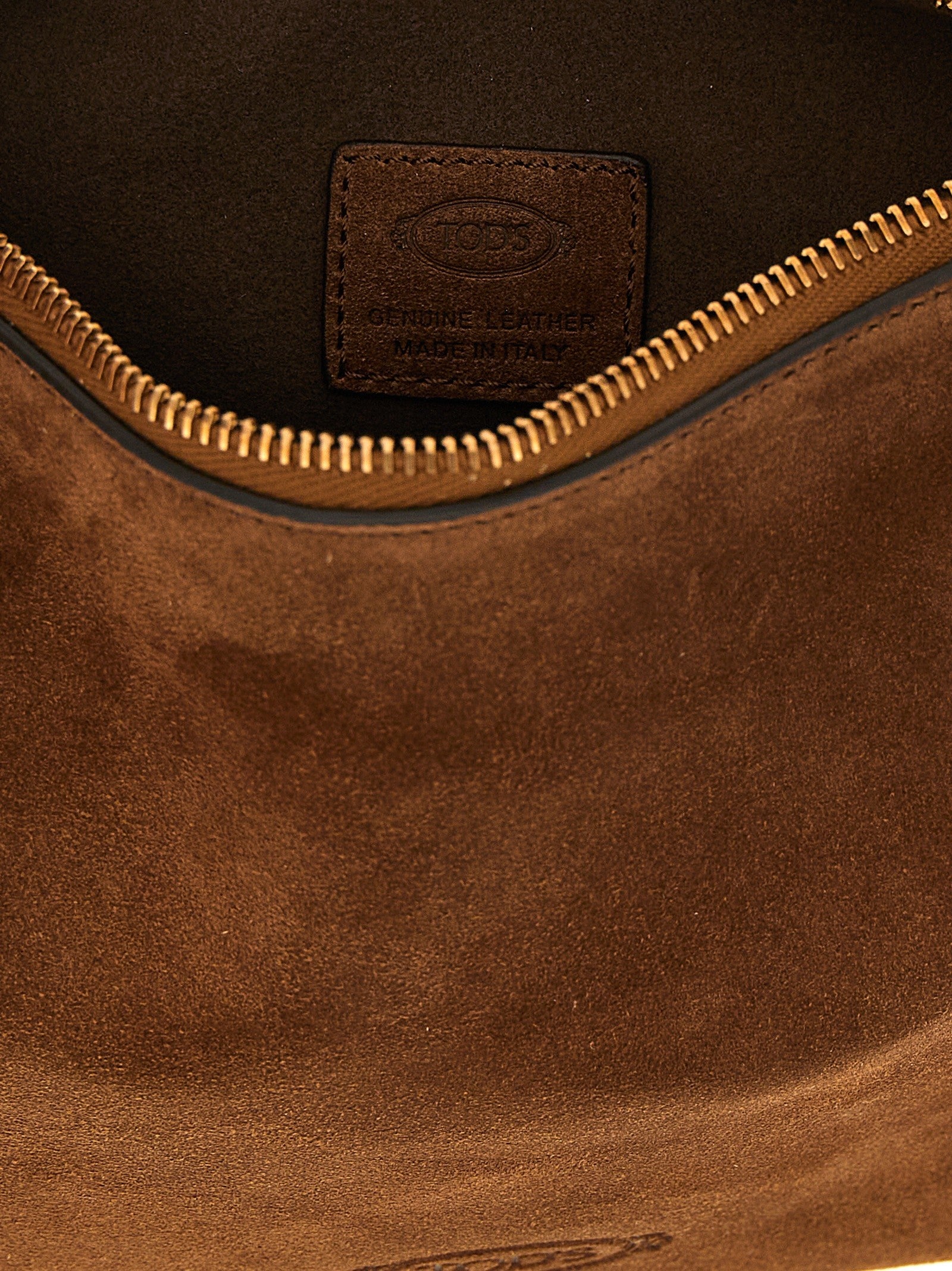 Tod's Gommini Mini Suede Shoulder Bag Brown