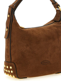 Tod's Gommini Mini Suede Shoulder Bag Brown