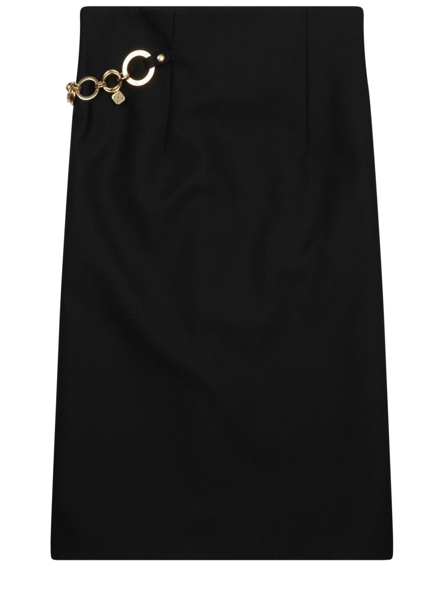 Celine Women's Gonna Portafoglio Con Dettaglio Catena Black