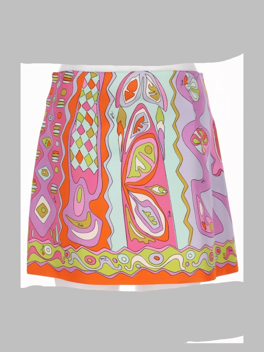 Pucci Women's Gonna Portafoglio Con Stampa Angoli Multicolor