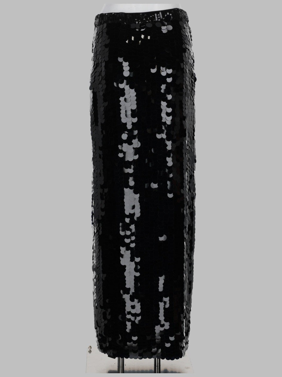 P.A.R.O.S.H Women's Gonna Con Macro Paillettes Black