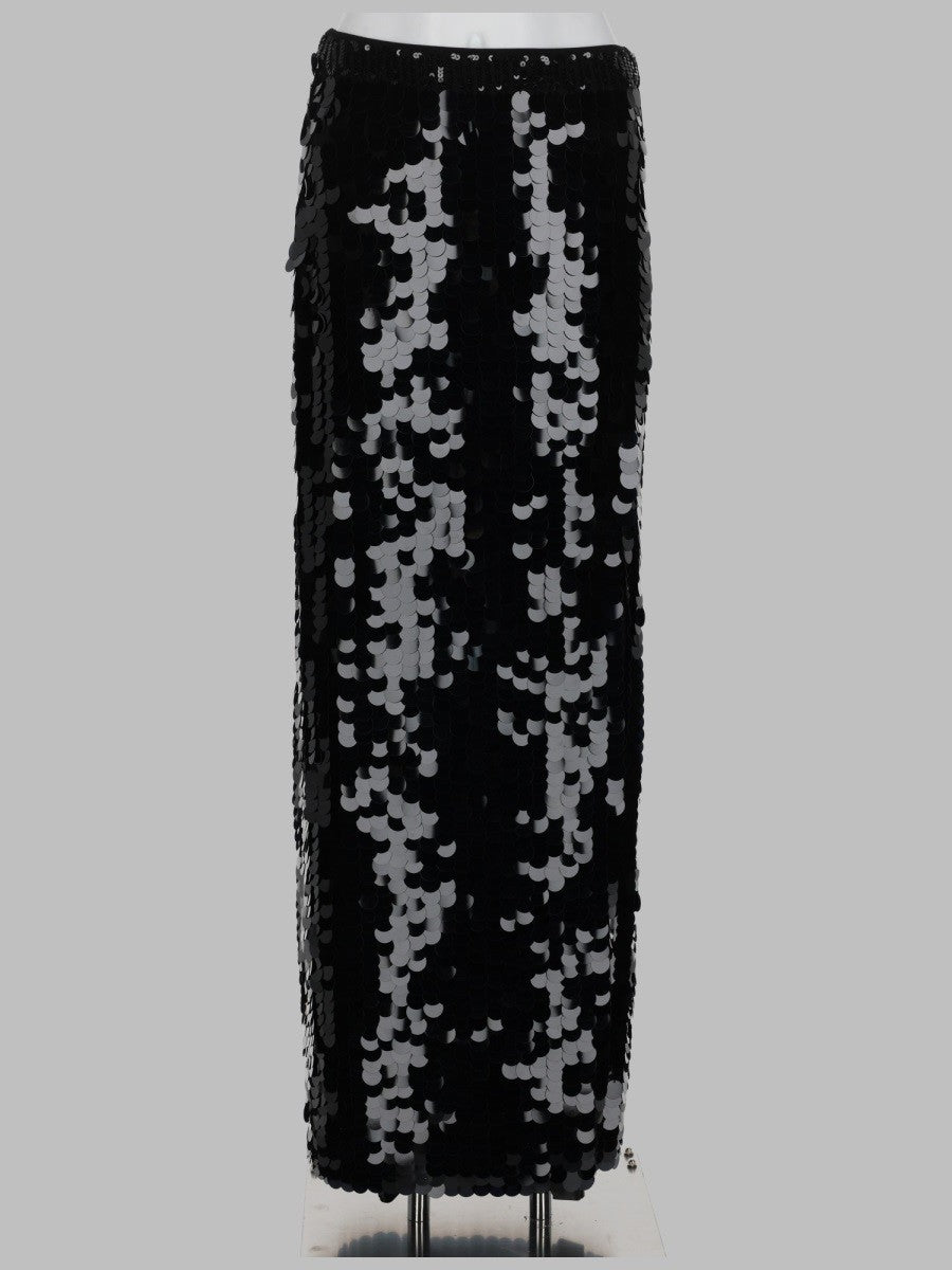 P.A.R.O.S.H Women's Gonna Con Macro Paillettes Black