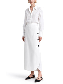 Max Mara Women's Gonna in Canvas DI Viscosa Lino White