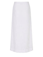 Max Mara Canvas Viscose Linen Studio Women's Skirt White, view 3