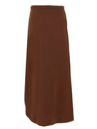 Max Mara Studio Women's Canvas Viscose Linen Skirt Brown, view 3