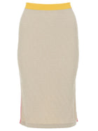 Fendi Women's Cotton Silk Skirt Beige