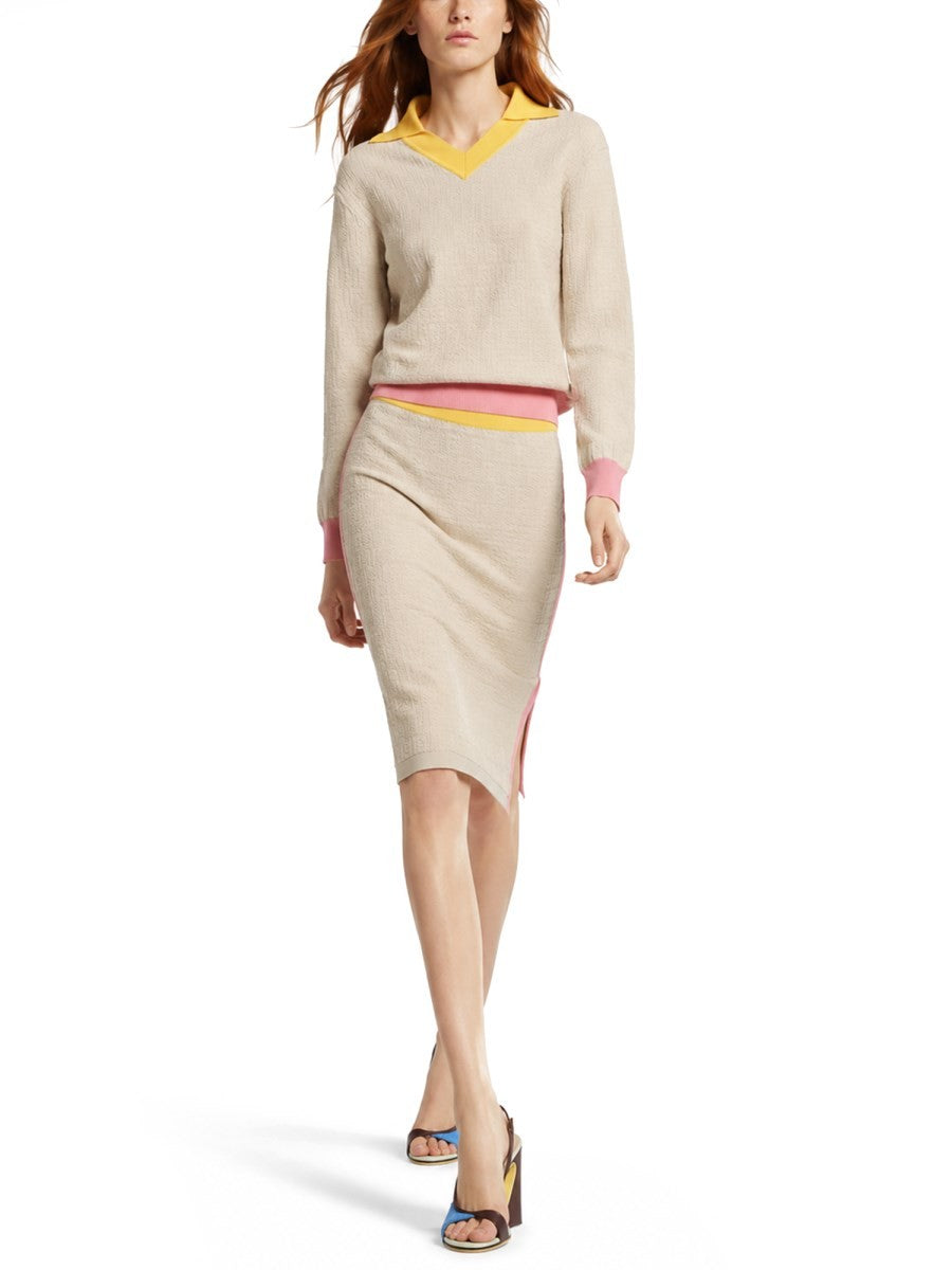 Fendi Women's Gonna in Cotone Seta Beige