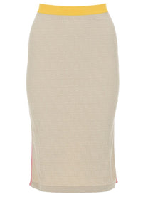 Fendi Women's Gonna in Cotone Seta Beige