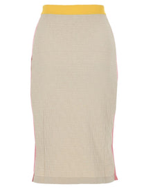 Fendi Women's Gonna in Cotone Seta Beige