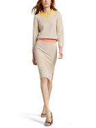 Fendi Women's Cotton Silk Skirt Beige, view 2