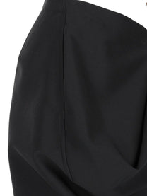Bottega Veneta Women's Wool Grain De Poudre Skirt Black, view 3