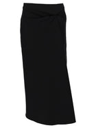 Max Mara Women's Satin Cotton Skirt Black