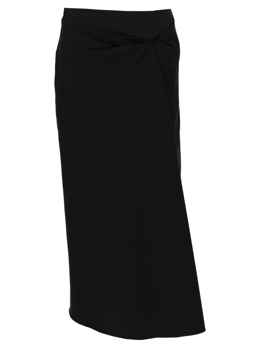 Max Mara Women's Gonna in Raso DI Cotone Black