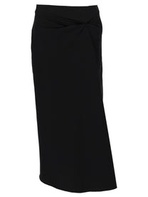 Max Mara Women's Gonna in Raso DI Cotone Black