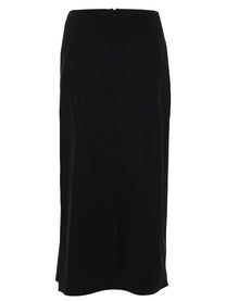 Max Mara Women's Gonna in Raso DI Cotone Black