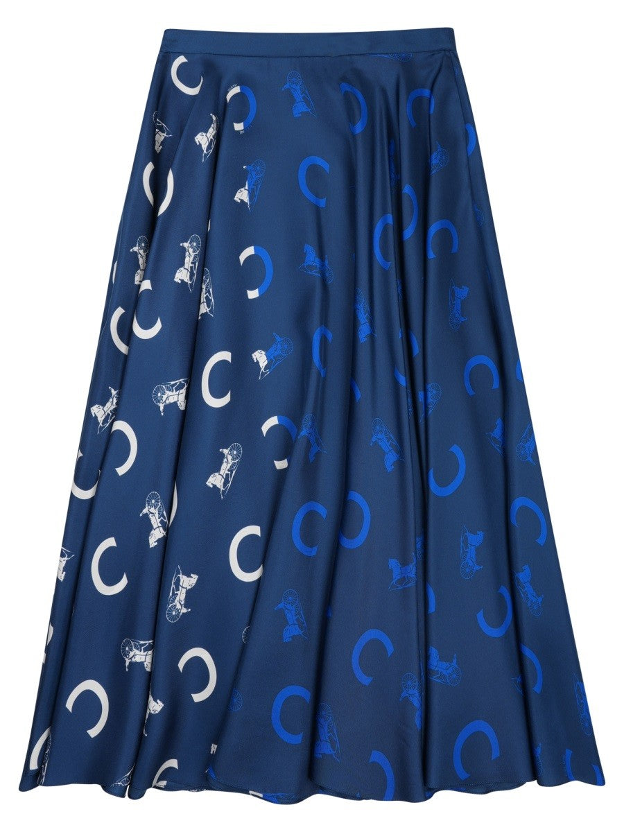 Celine Women's Gonna in Twill DI Seta Blue
