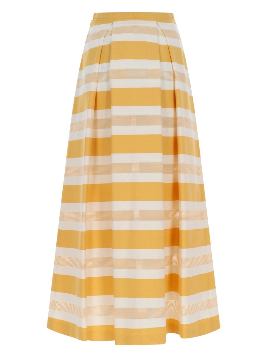 Herno Women's Gonna Lunga Pieghe Yellow
