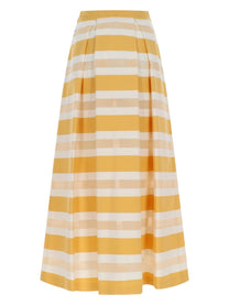 Herno Women's Gonna Lunga Pieghe Yellow