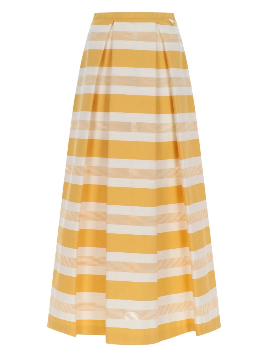 Herno Women's Gonna Lunga Pieghe Yellow