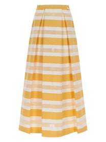 Herno Women's Gonna Lunga Pieghe Yellow