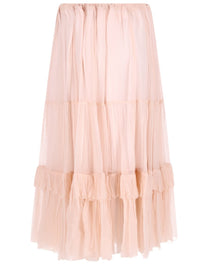 Chloé Women's Long Skirt with Volant Blue