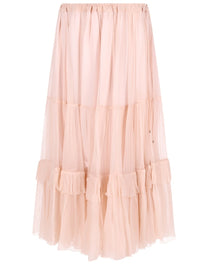 Chloé Women's Long Skirt with Volant Blue