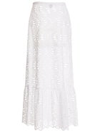 Giambattista Valli Long Macramè Skirt White, view 2
