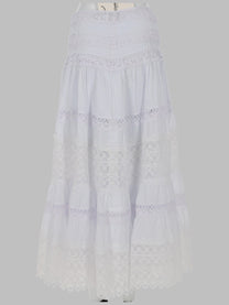 Charo Ruiz Ibiza Women's Gonna Lunga Serza White