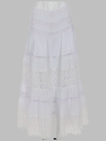 Charo Ruiz Ibiza Women's Gonna Lunga Serza White