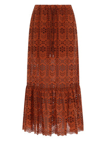 Ps By Paul Smith Women's Gonna Lunga Traforata Brown
