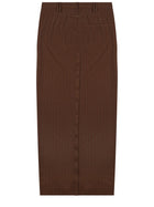 Jean Paul Gaultier Women's Midi Skirt with Buttons Brown, view 3