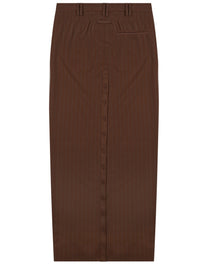 Jean Paul Gaultier Women's Midi Skirt with Buttons Brown, view 3