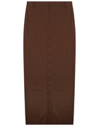 Jean Paul Gaultier Women's Midi Skirt with Buttons Brown