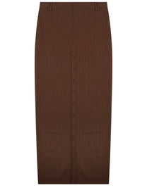 Jean Paul Gaultier Women's Midi Skirt with Buttons Brown