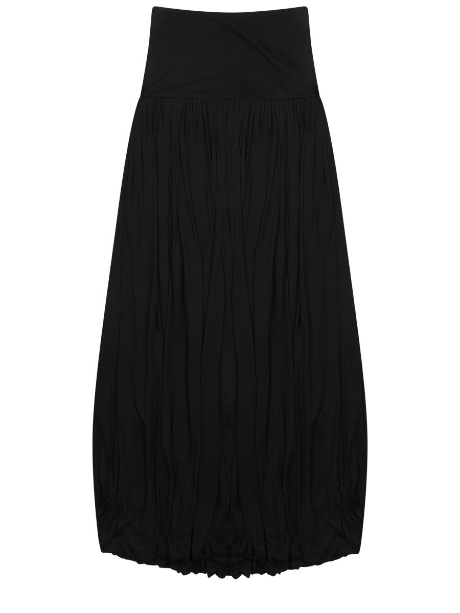 Toteme Women's Gonna Midi Drappeggiata Black