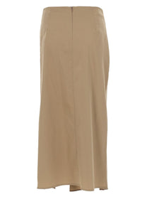 Max Mara Women's Gonna Midi Drappeggiata Beige