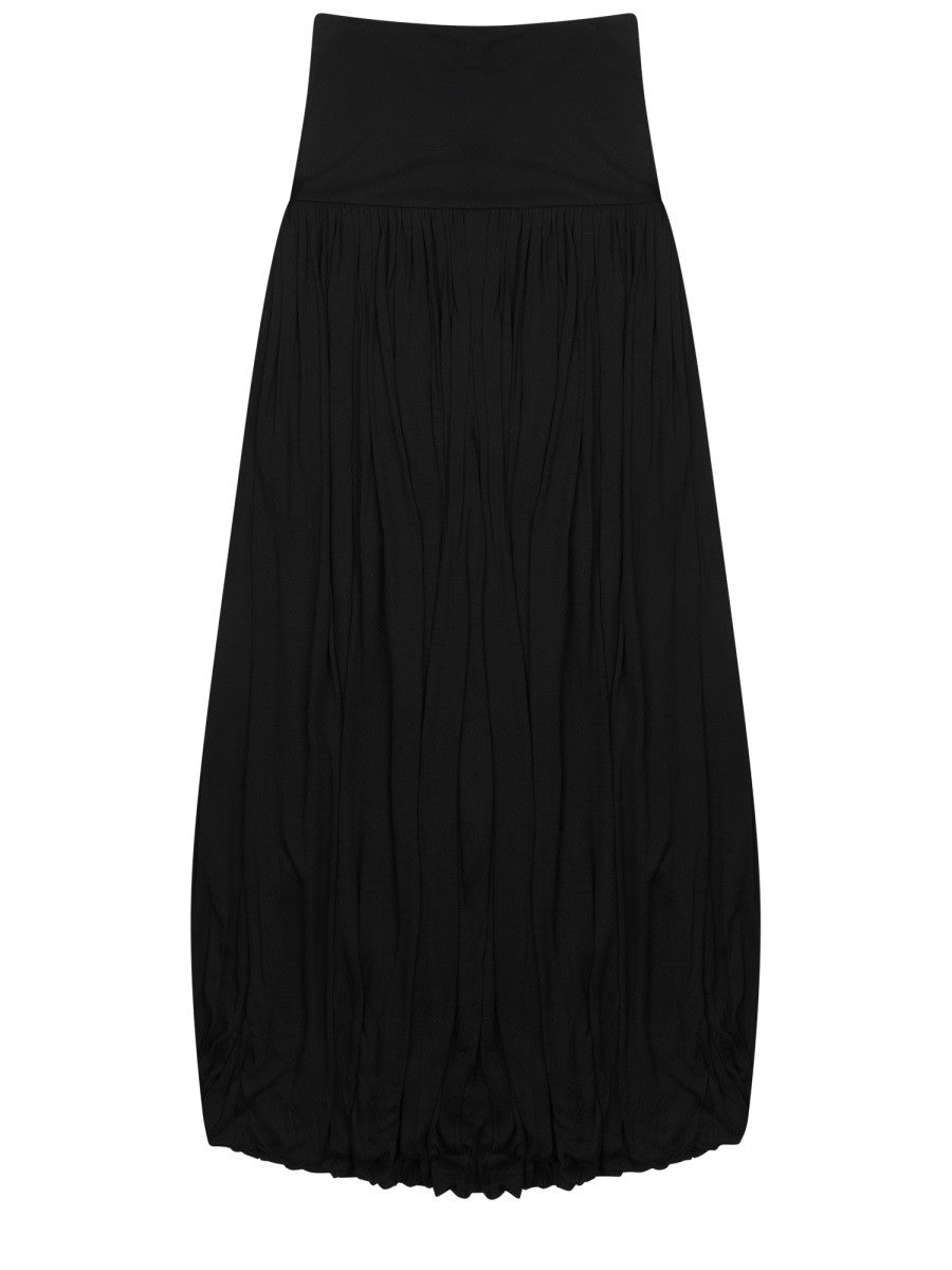 Toteme Women's Gonna Midi Drappeggiata Black