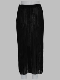 Maison Margiela Women's Gonna Midi in Maglia Coste Black