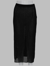 Maison Margiela Women's Gonna Midi in Maglia Coste Black
