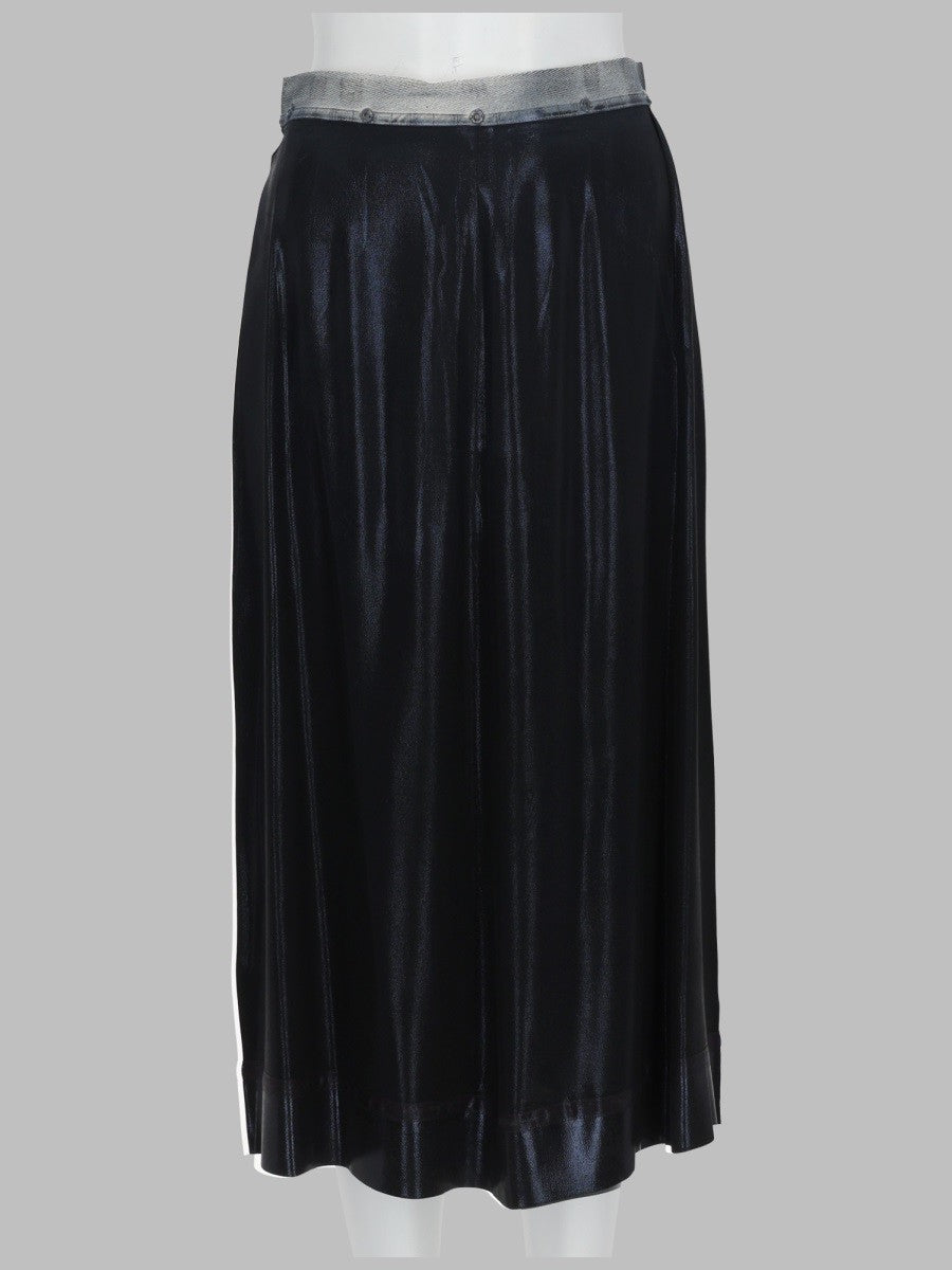 Maison Margiela Women's Gonna Midi in Misto Seta Black