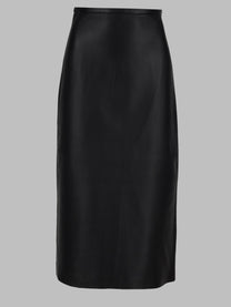 CO Women's Gonna Midi in Pelle Black