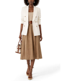 Max Mara Women's Gonna Midi Lonza Brown