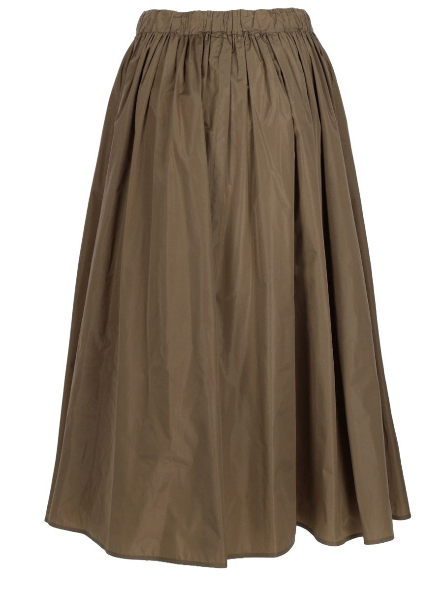 Max Mara Women's Gonna Midi Lonza Brown