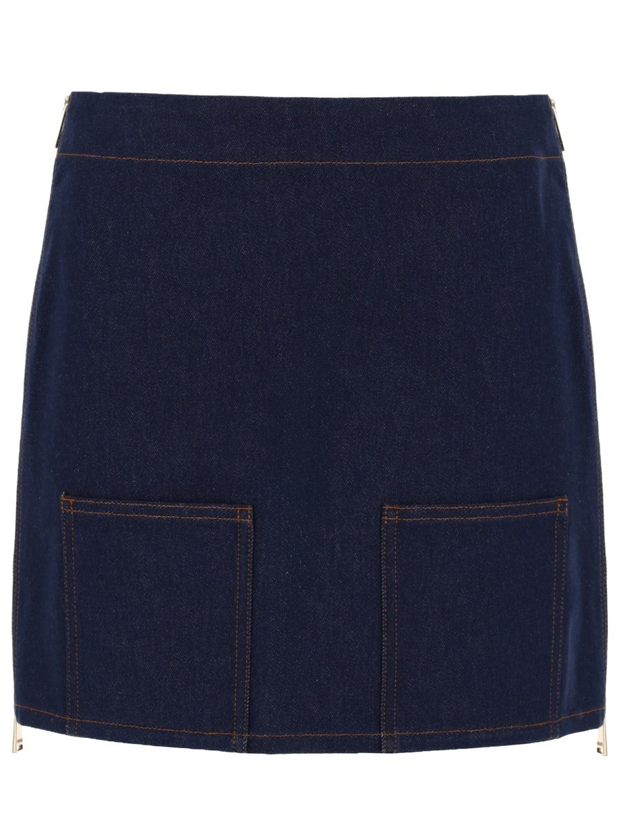 Fendi Women's Gonna Mini in Denim Blue