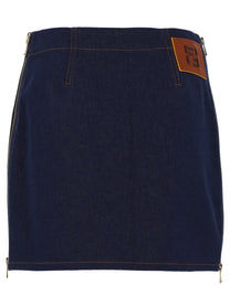 Fendi Women's Gonna Mini in Denim Blue