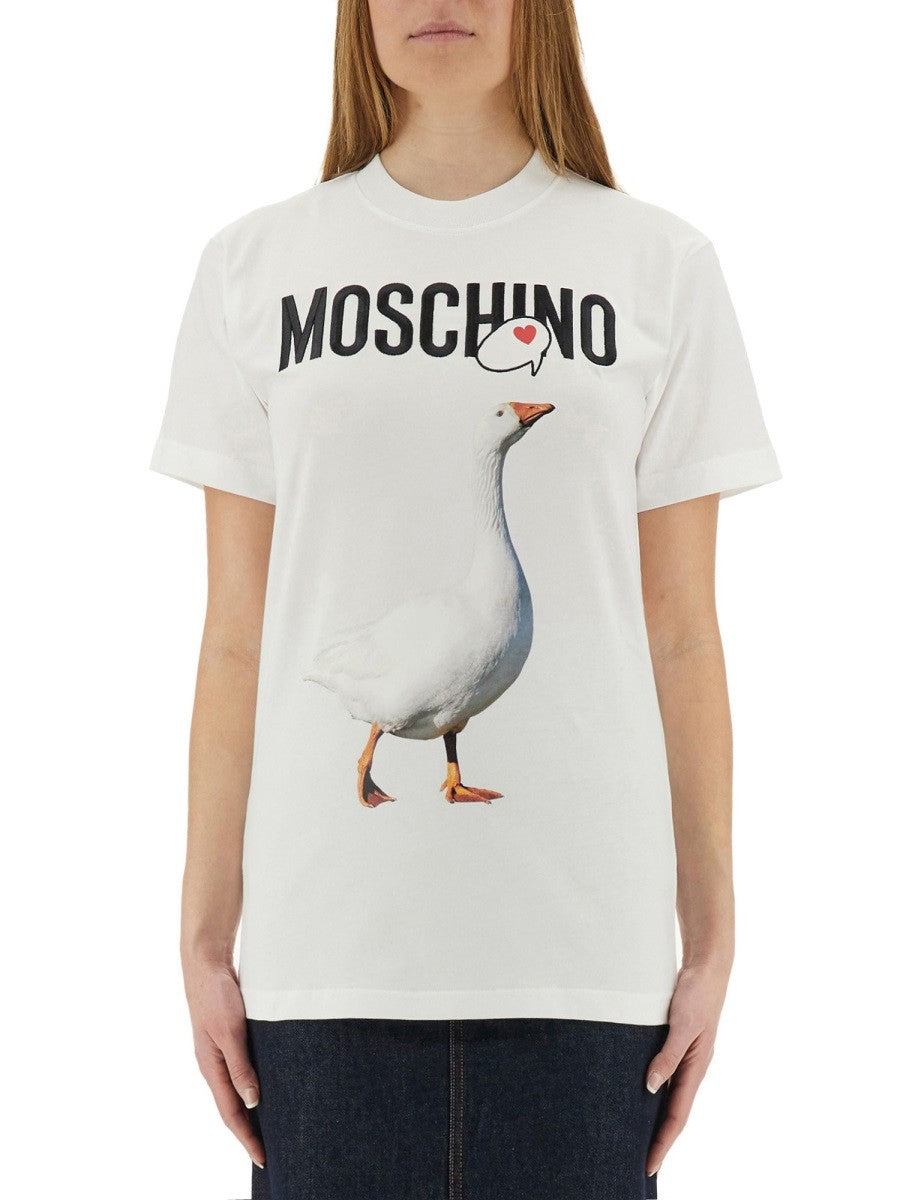 Moschino Women's Goose Shirt White