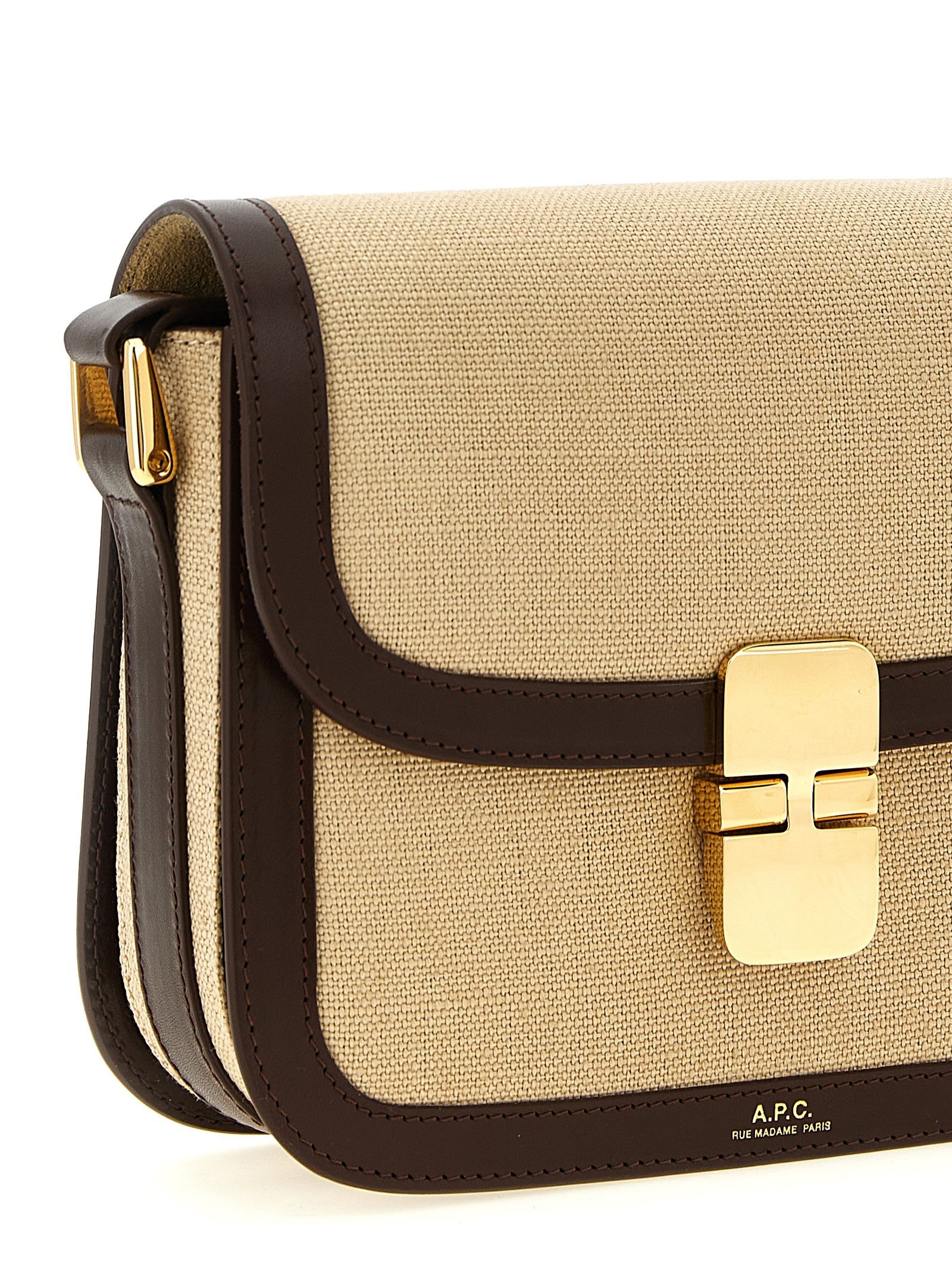 A.P.C Grace Small Crossbody Bag Beige